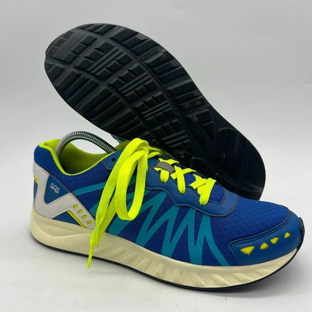 SAS Men's Size 10.5 N Pursuit Blue/Yellow Wide Shoes Sneakers Athletic Training